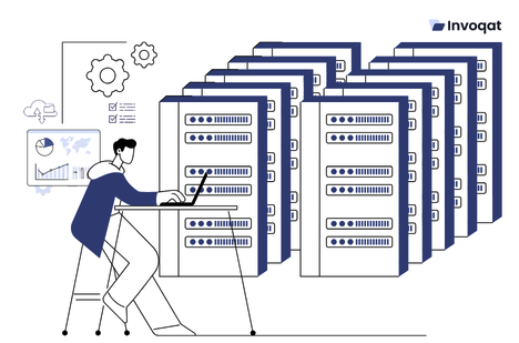 Illustration of future of asset tracking using AI, IoT sensors, digital twins, and real-time monitoring systems.